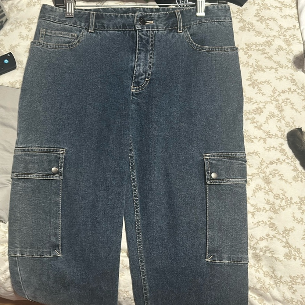 Tahari Women's Boot Cut Jeans - Dark Blue